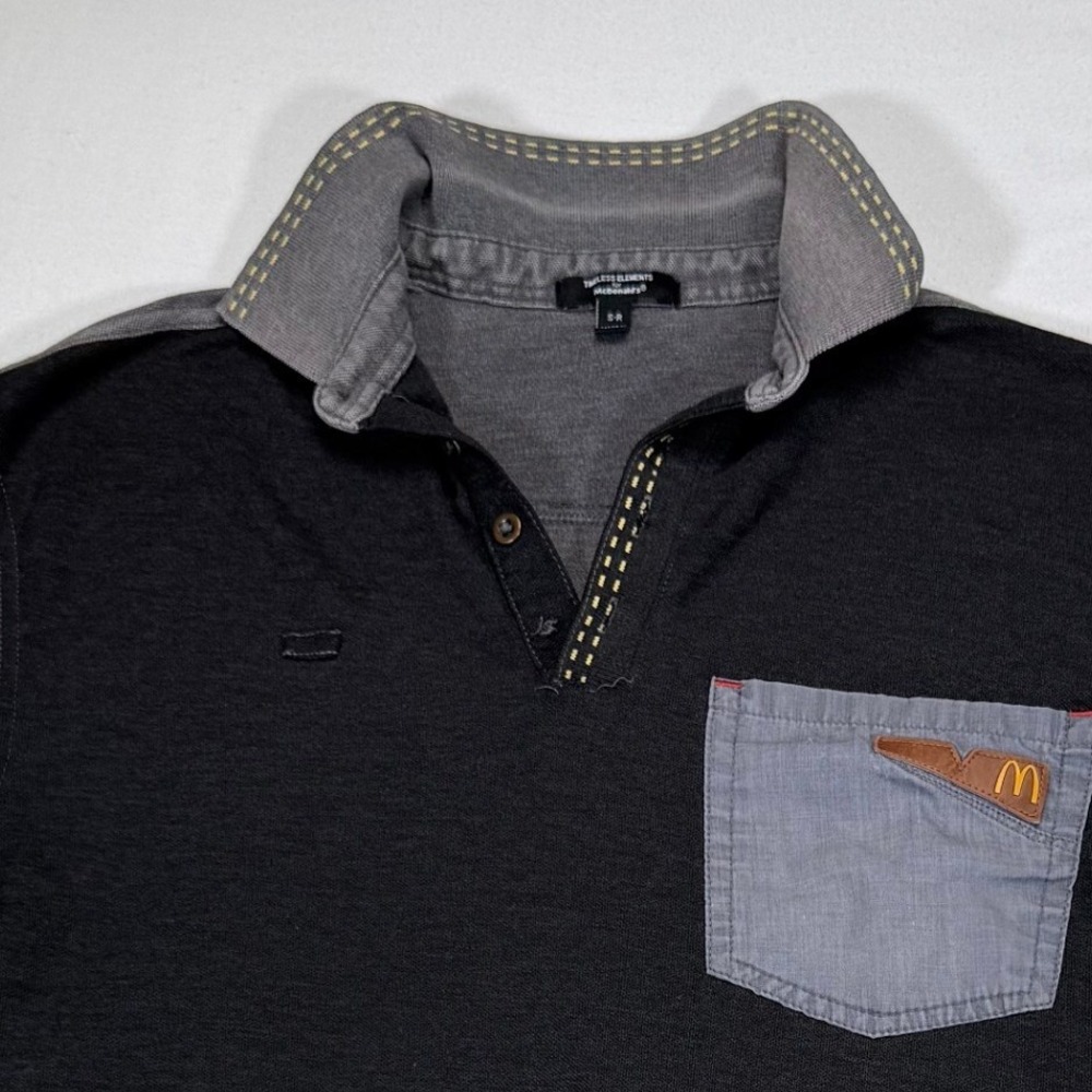 Timeless Elements for McDonalds Polo Shirt Mens Size‎ S-R Gray Black